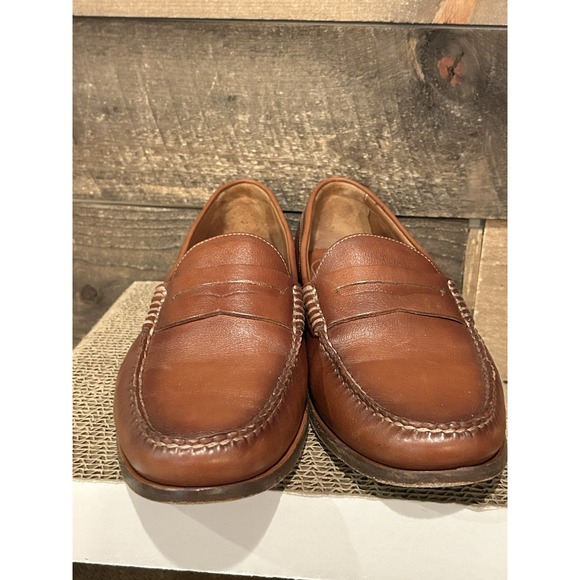 Johnnie-O Mens Leather Penny Clubhouse Loafers Made In Brazil 9.5 - Picture 4 of 9